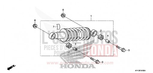 KISSEN, HINTEN CRF110FD de 2013